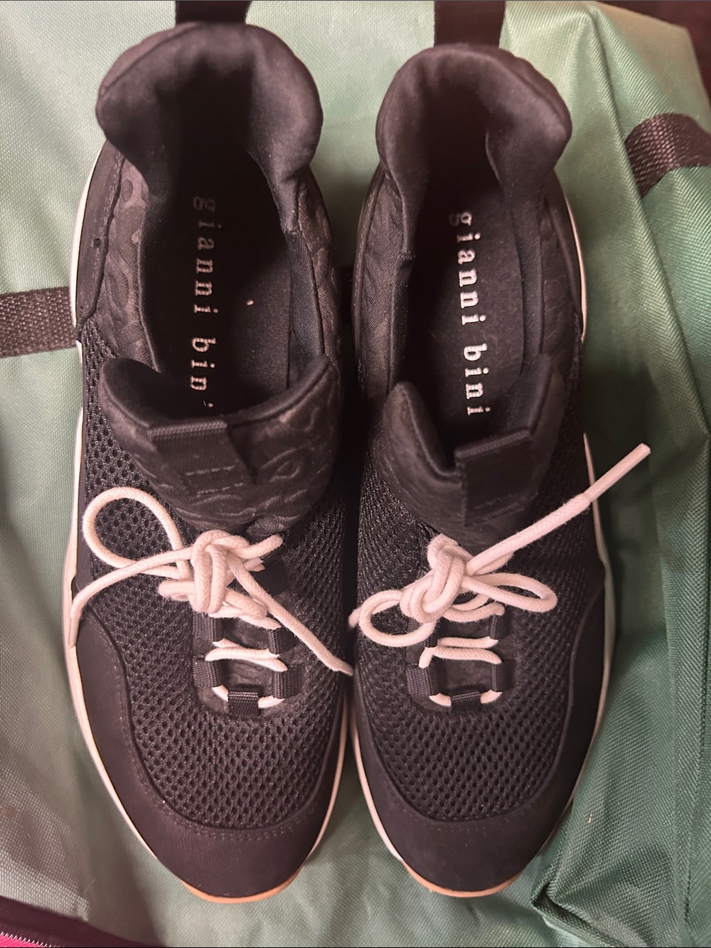 Gianni Bini Black Sneakers with White Laces (BBROR1)